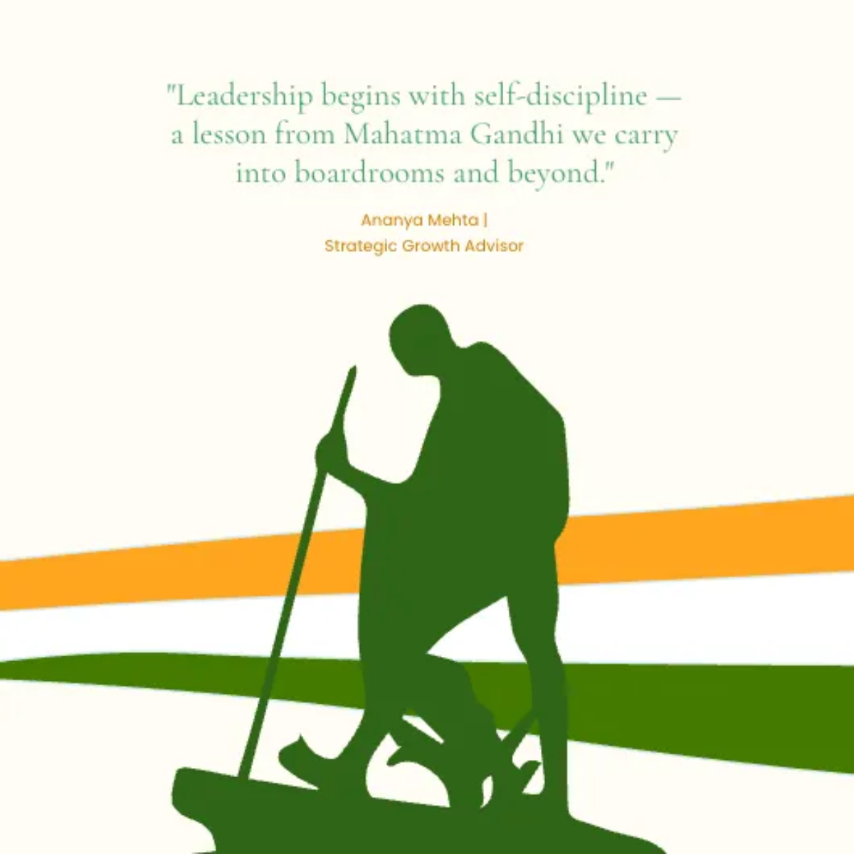 Free Professional Gandhi Jayanti LinkedIn Post Template to Edit Online