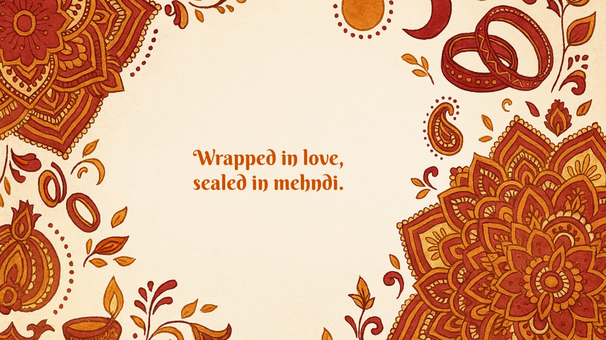 Karwa Chauth Mehndi Patterns Background Template to Download