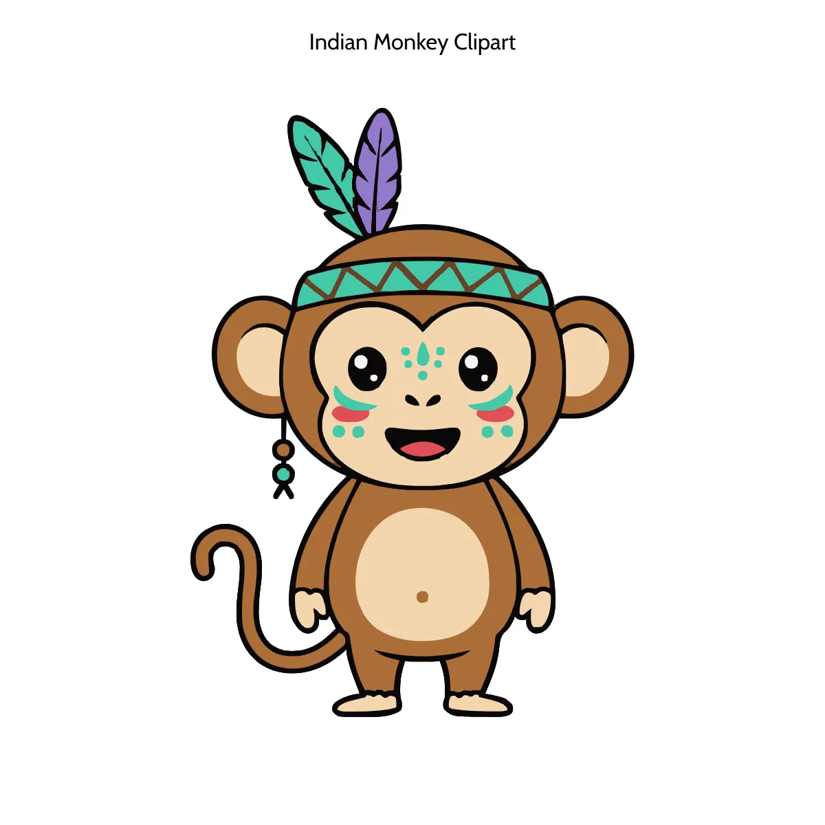 Free Indian Monkey Vector Clipart (PNG, SVG) to Edit Online