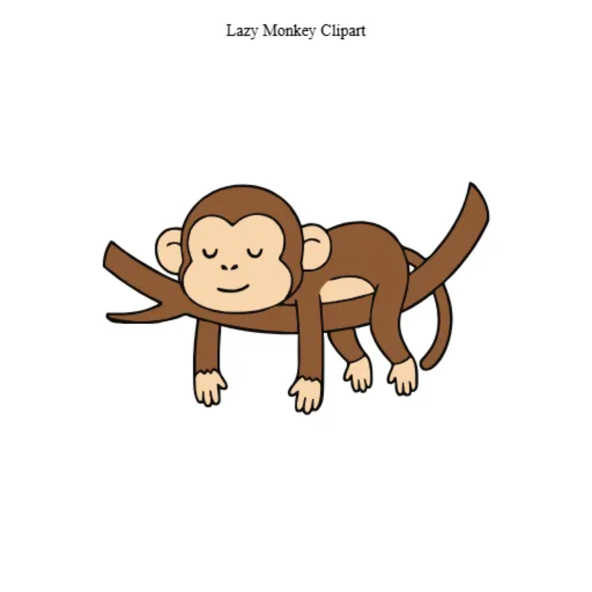 Free Lazy Monkey Vector Clipart (PNG, SVG) to Edit Online