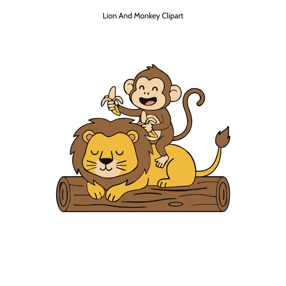 Free Lion and Monkey Vector Clipart (PNG, SVG) to Edit Online