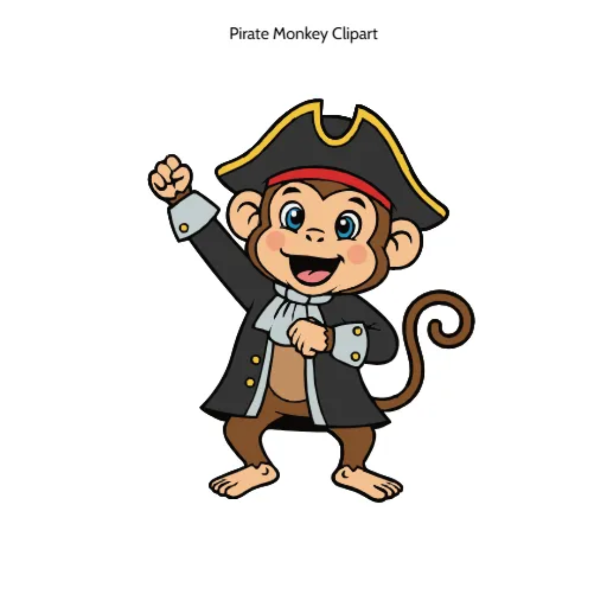 Free Pirate Monkey Vector Clipart (PNG, SVG) to Edit Online