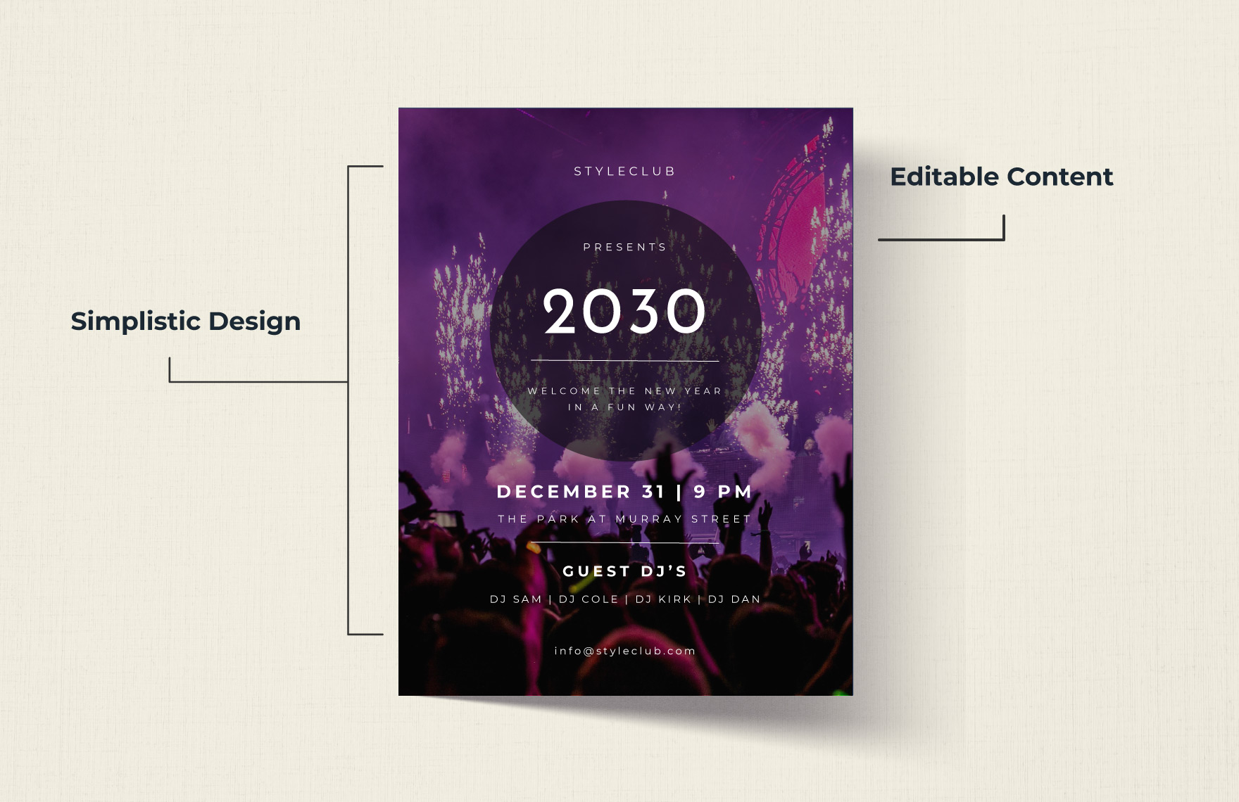 New Year Celebration Poster Template