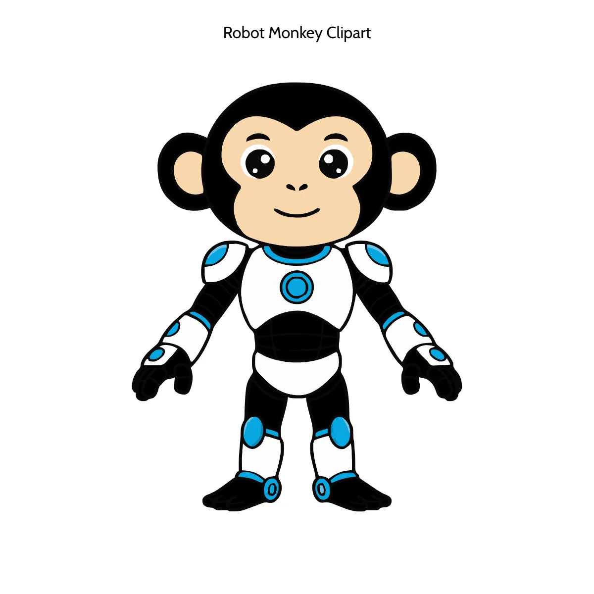 Free Robot Monkey 3D Clipart (PNG, SVG) to Edit Online