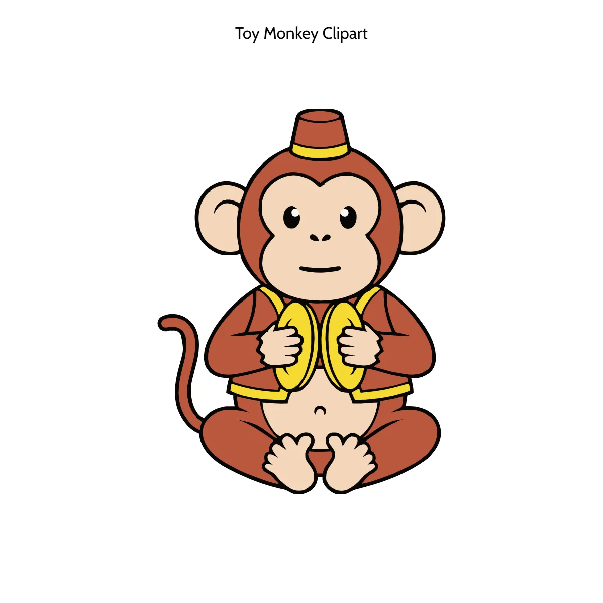Free Toy Monkey Vector Clipart (PNG, SVG) to Edit Online
