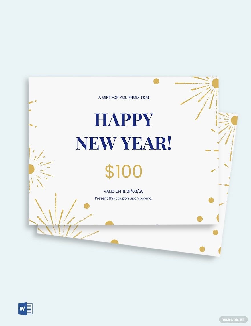 Free New Year Gift Certificate