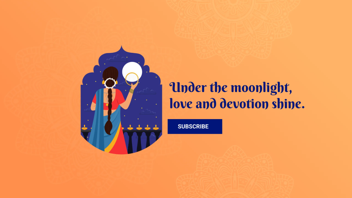 Free Karwa Chauth Rituals & Fasting YouTube Banner Template to Edit Online