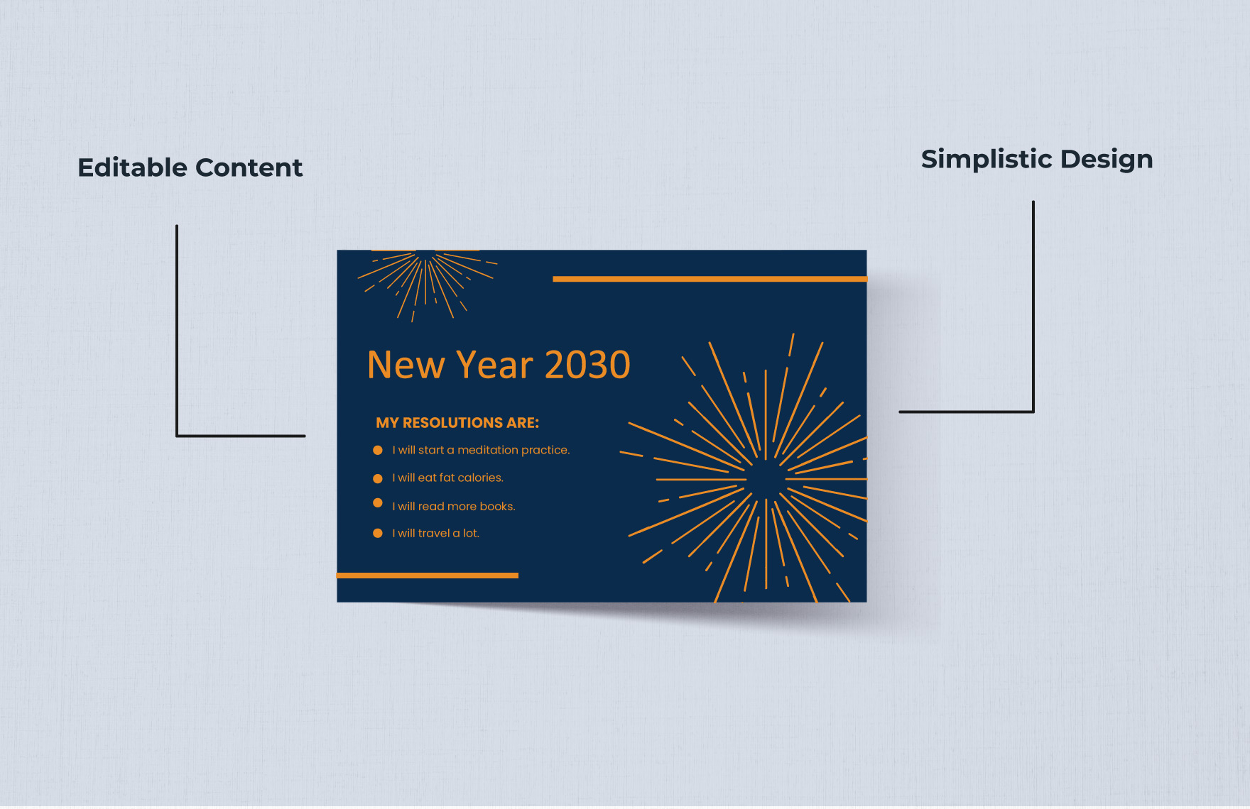 New Year Resolution Card Template