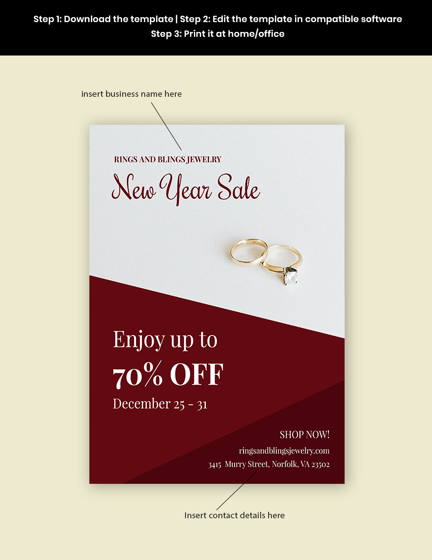New Year Sale Flyer Format