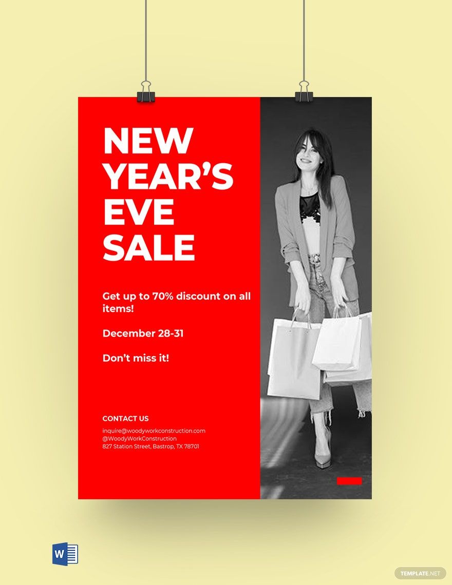 New Year Sale Poster Template