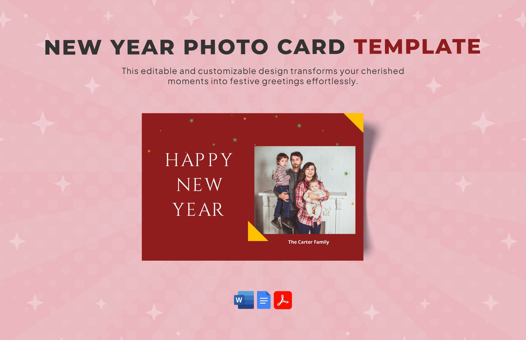 New Year Photo Card Template