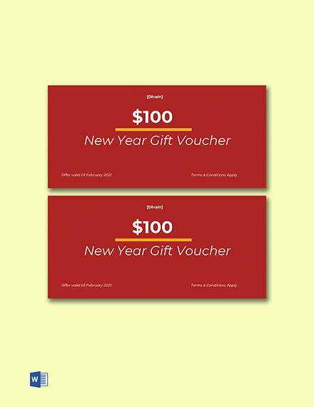 Free New Year Gift Voucher Template to Edit Online