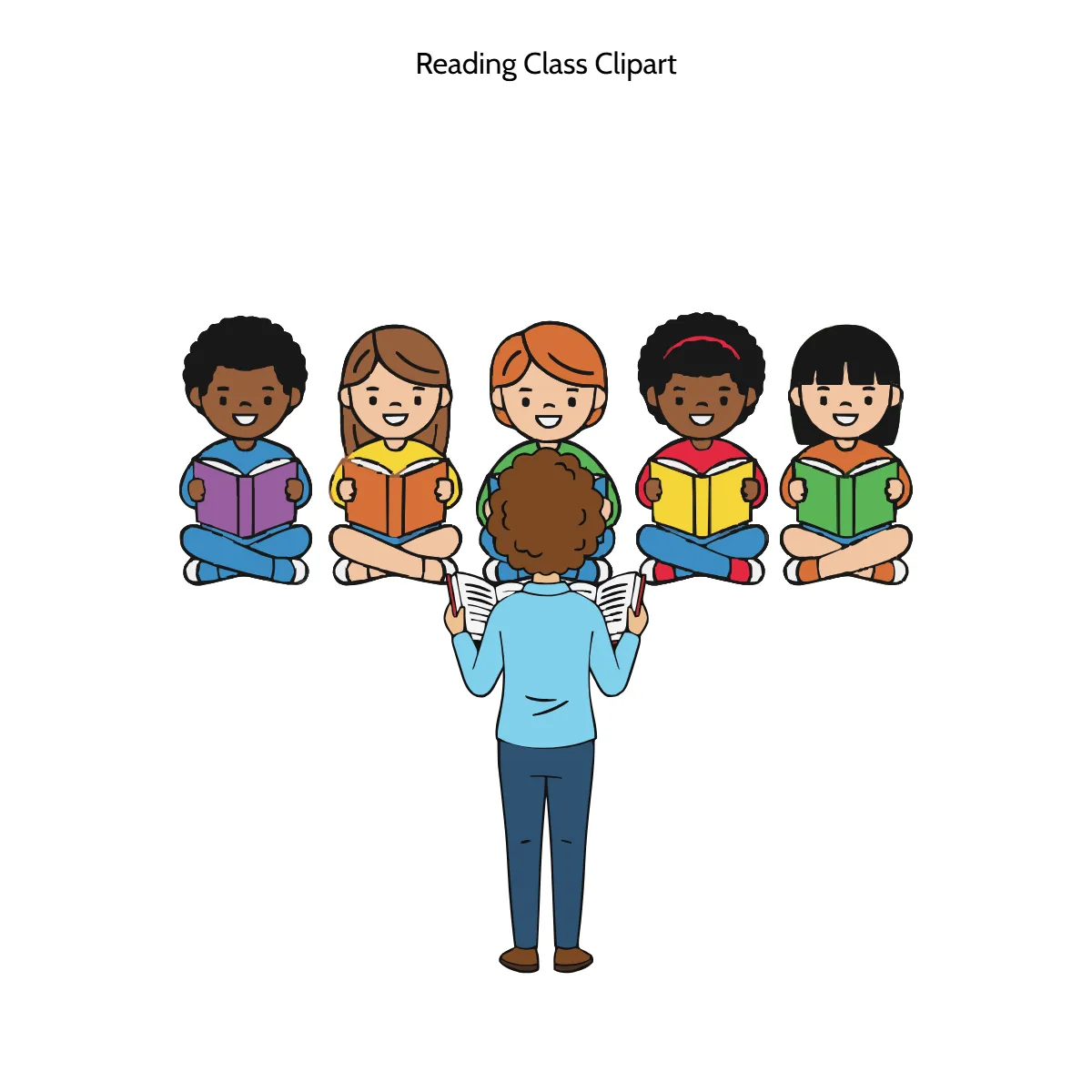 Free Reading Class Vector Clipart (PNG, SVG) to Edit Online
