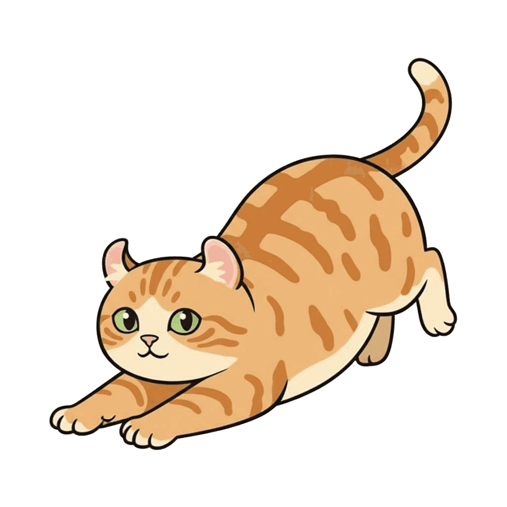 Free American Curl symbol Flat Vector Cat Clipart Template to Edit Online