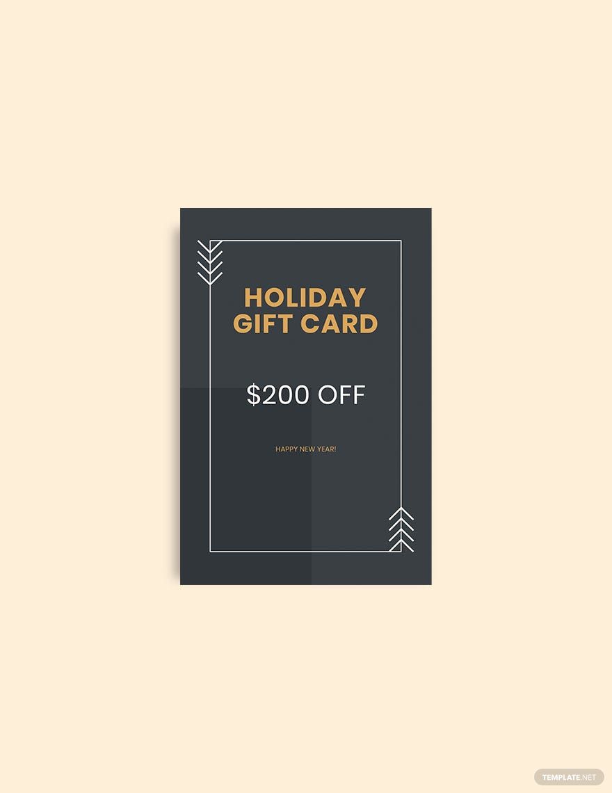 New Year Gift Card Template