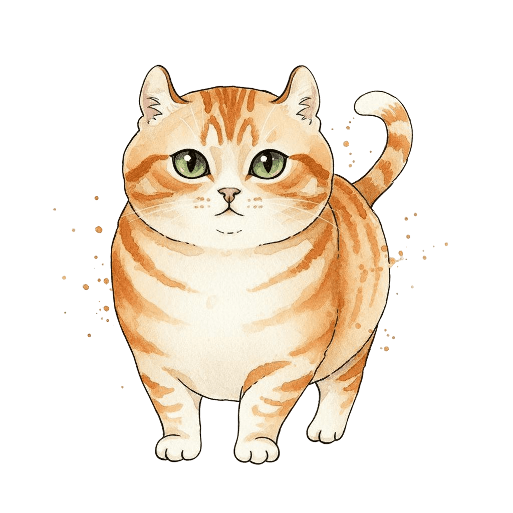 Free American Curl Clipart Watercolor Cat Clipart Template to Edit Online