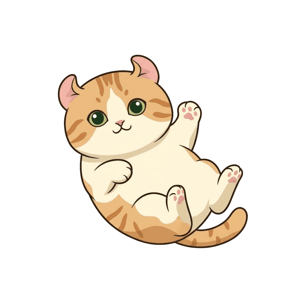 Free American Curl Clipart Flat Vector Cat Clipart Template to Edit Online