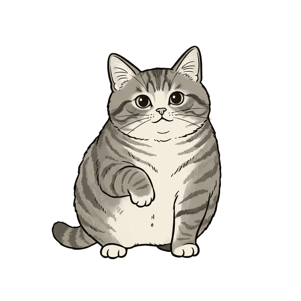 Free American Shorthair drawing Digital Vector Cat Clipart Template to Edit Online