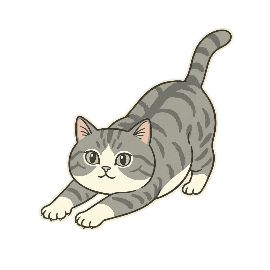 Free American Shorthair drawing Flat Vector Cat Clipart Template to Edit Online