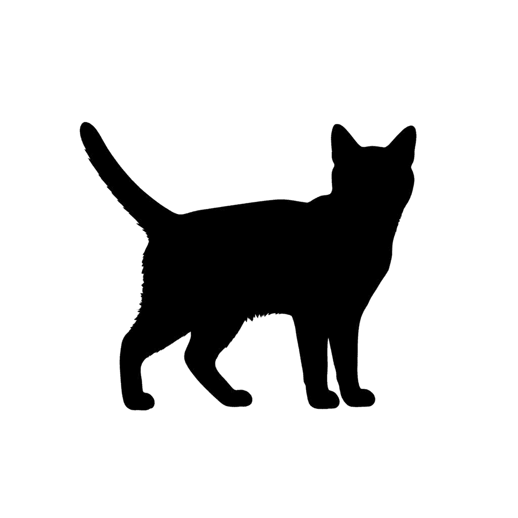 Free American Shorthair silhouette Digital Vector Cat Clipart Template to Edit Online