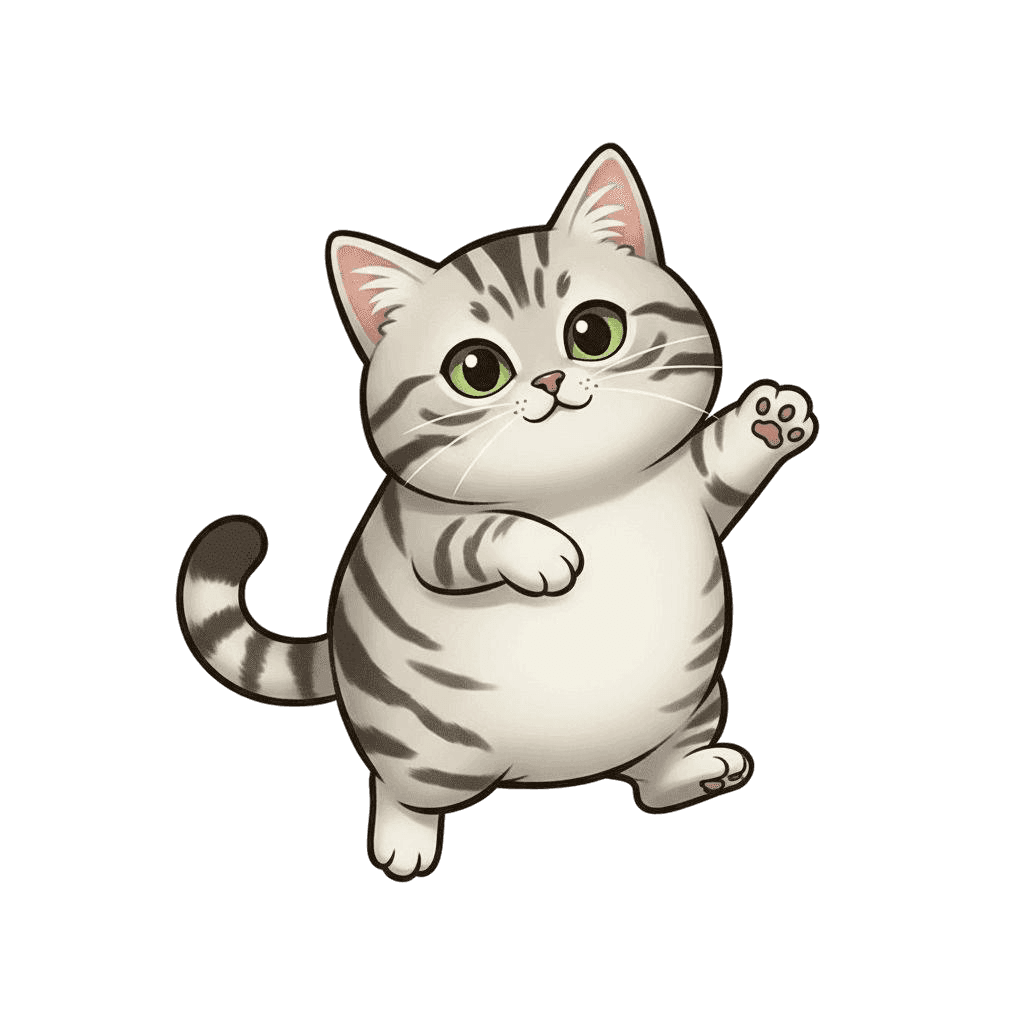 Free American Shorthair Emoji Digital Vector Cat Clipart Template to Edit Online