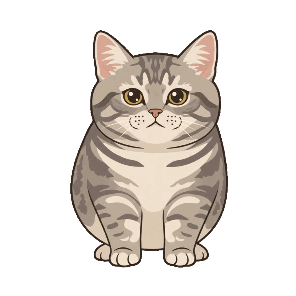 Free American Shorthair Clipart Flat Vector Cat Clipart Template to Edit Online