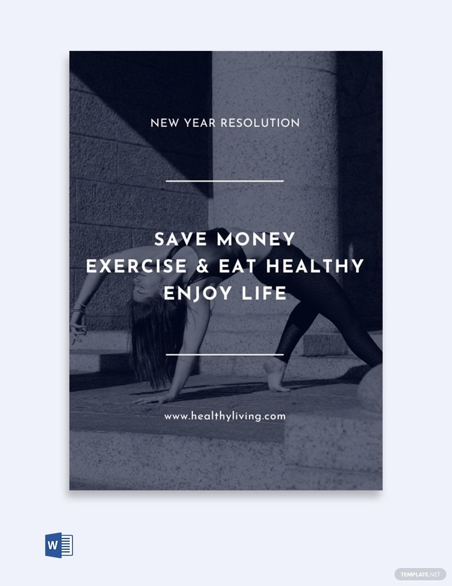 New Year Resolution Flyer Template