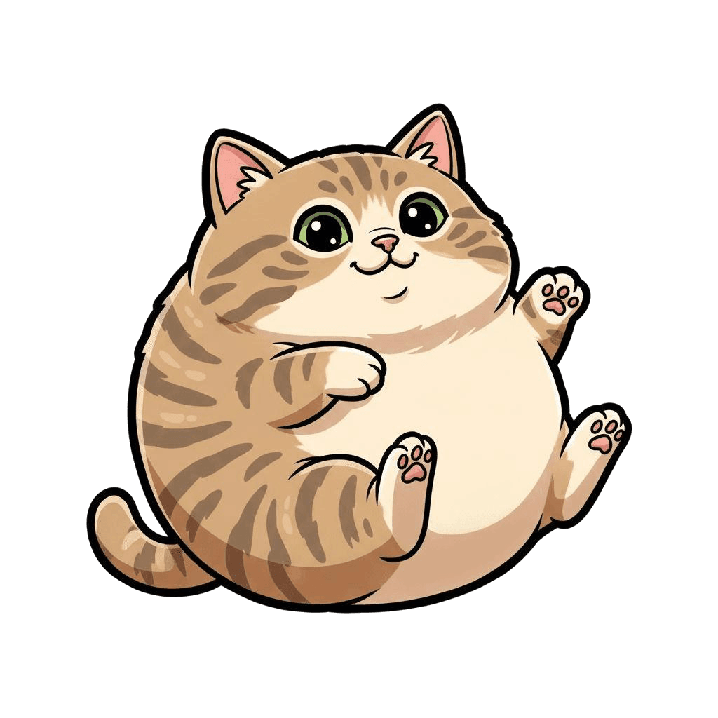 Free American Wirehair cartoon Digital Vector Cat Clipart Template to Edit Online