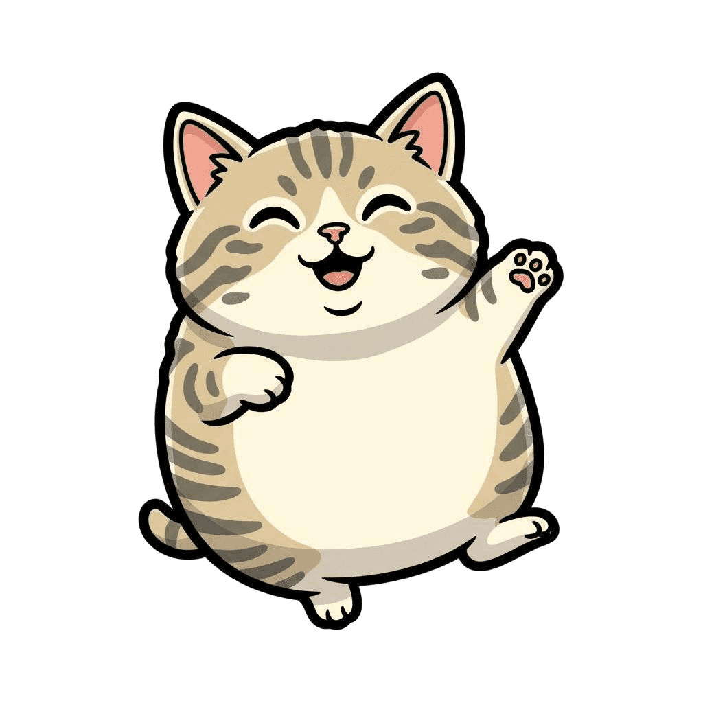 Free American Wirehair cartoon Flat Vector Cat Clipart Template to Edit Online