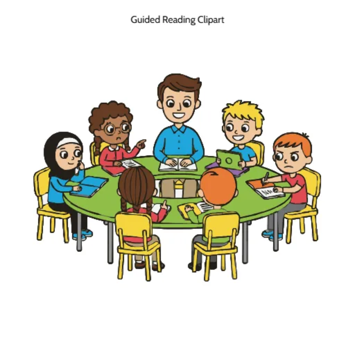 Free Guided Reading Vector Clipart (PNG, SVG) to Edit Online