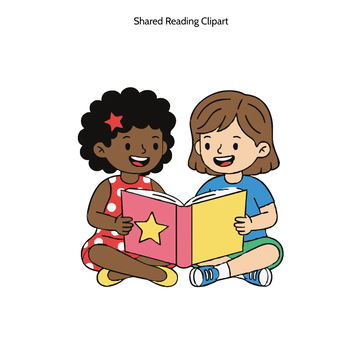 Free Shared Reading Vector Clipart (PNG, SVG) to Edit Online