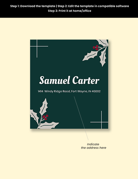 Free Modern Christmas Label Template to Edit Online