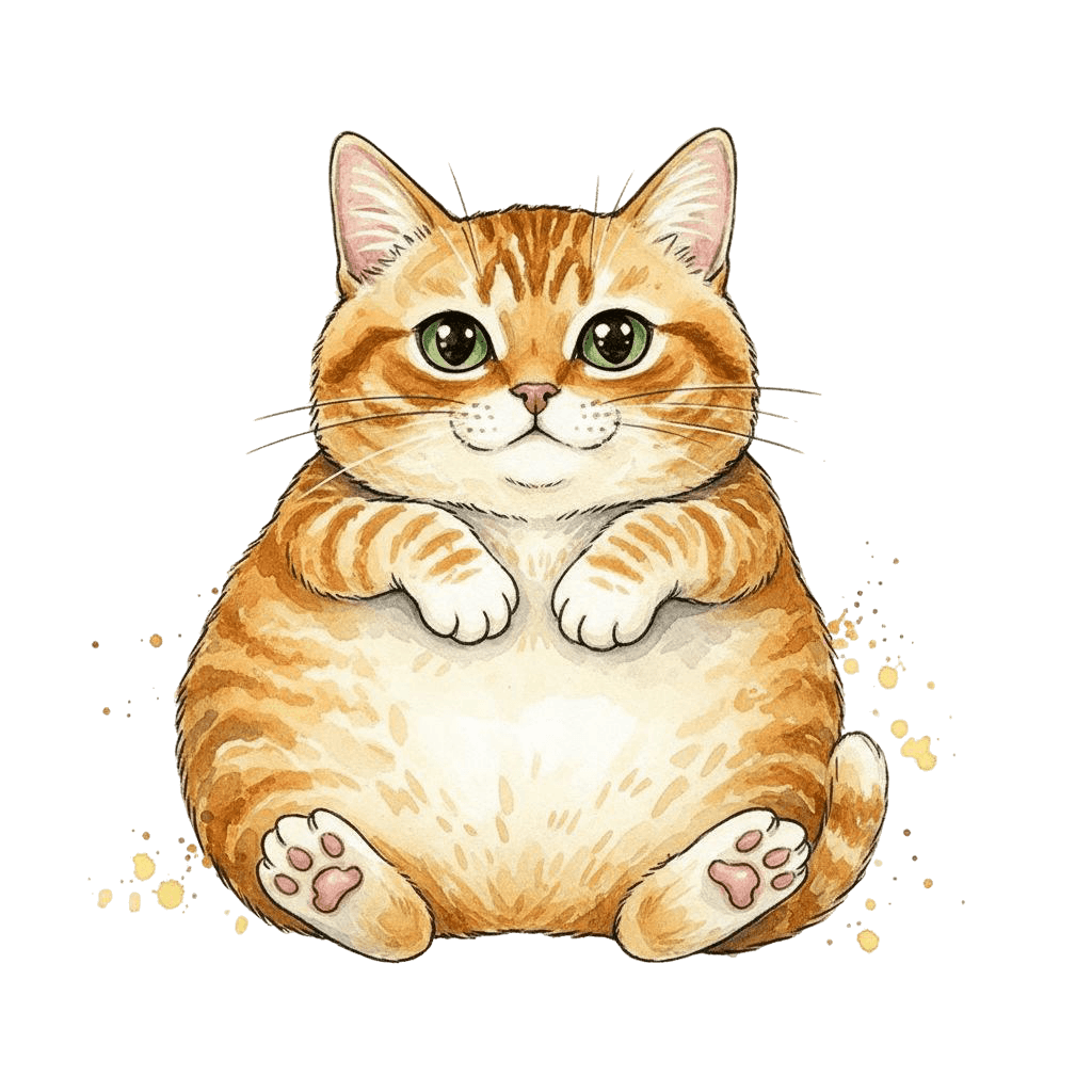 Free American Wirehair sticker Watercolor Cat Clipart Template to Edit Online