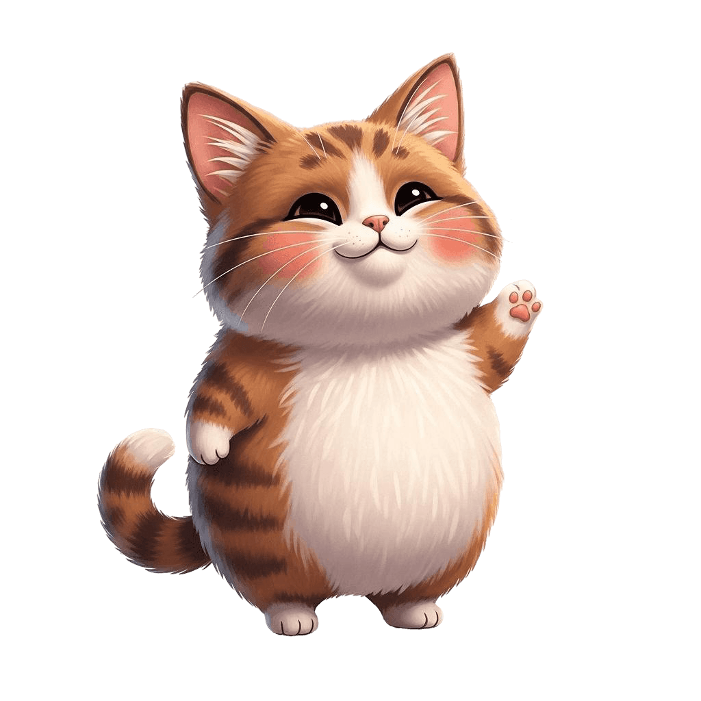 Free Aphrodite 3d Flat Vector Cat Clipart Template to Edit Online