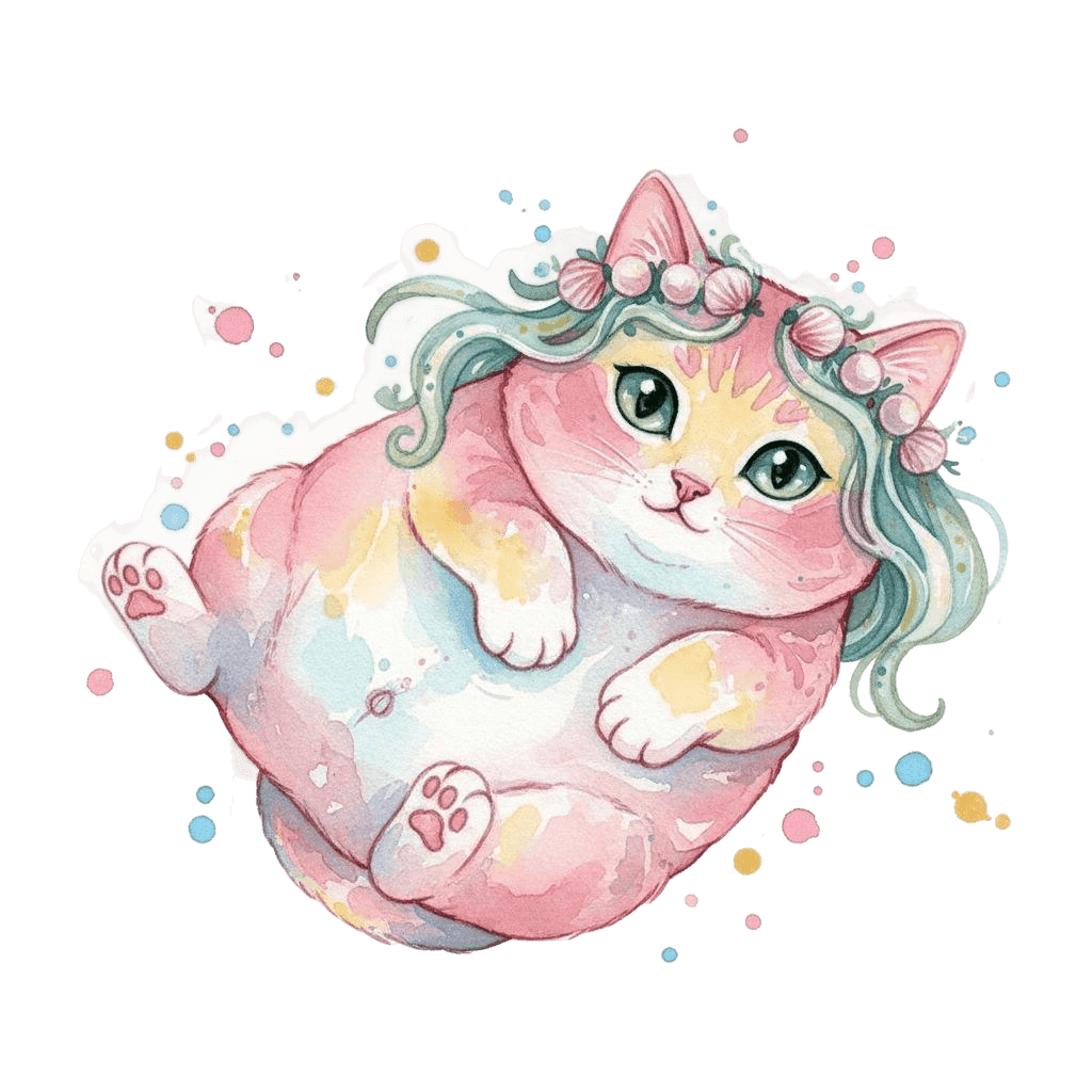 Free Aphrodite drawing Watercolor Cat Clipart Template to Edit Online