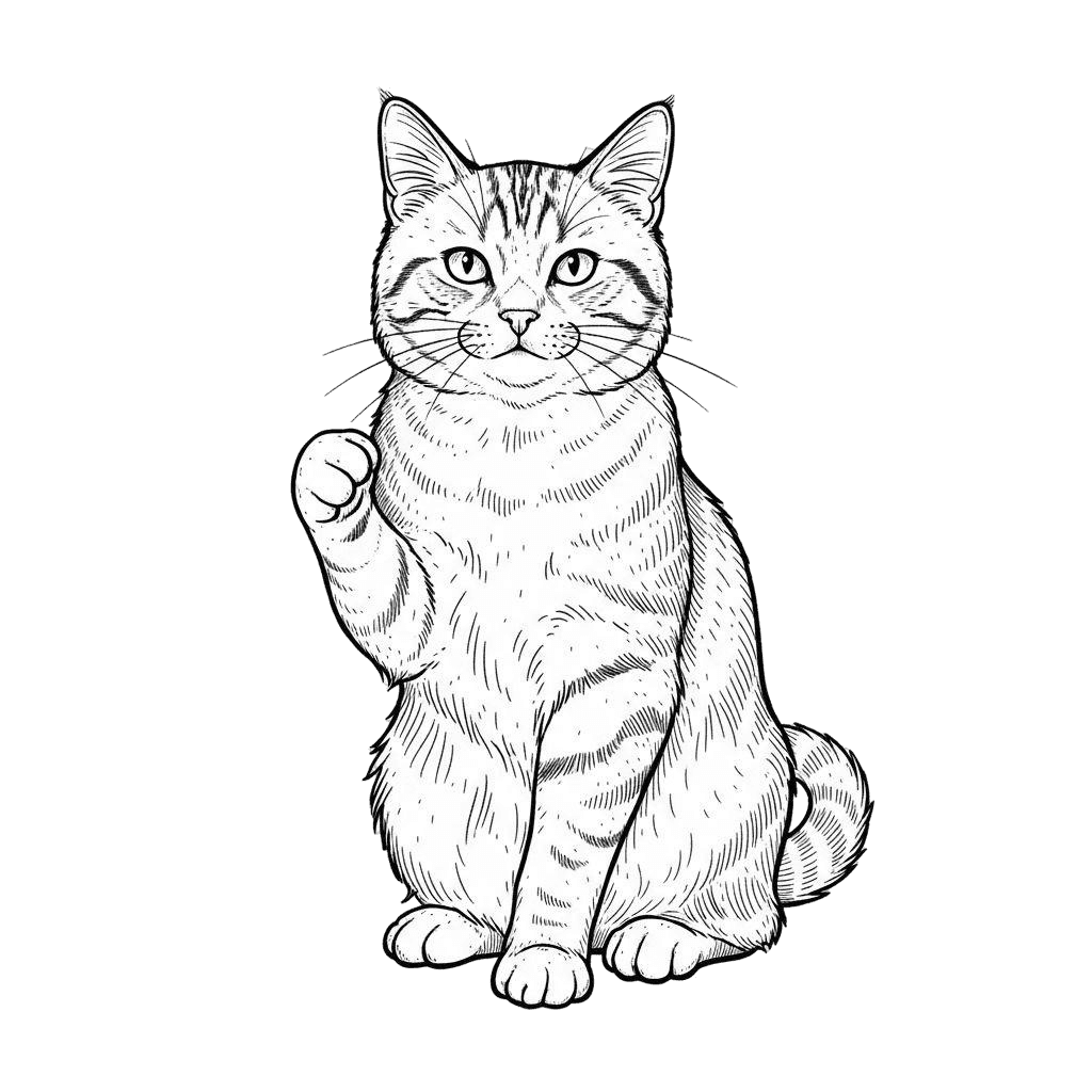 Free Aphrodite drawing Ink Drawing Cat Clipart Template to Edit Online