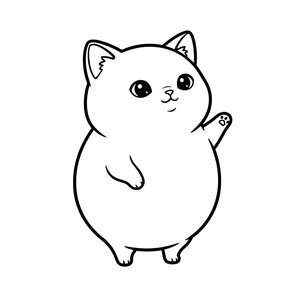 Free Aphrodite outline Digital Vector Cat Clipart Template to Edit Online