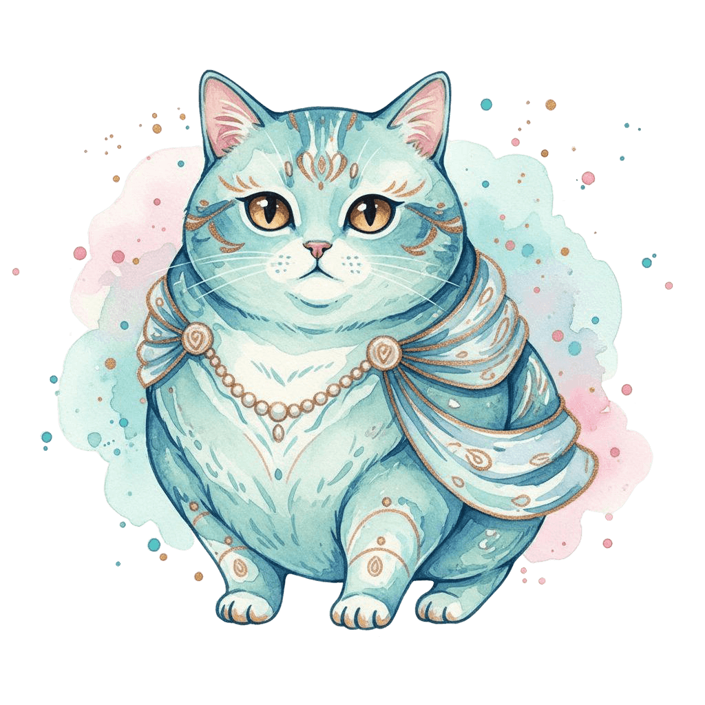 Free Aphrodite outline Watercolor Cat Clipart Template to Edit Online