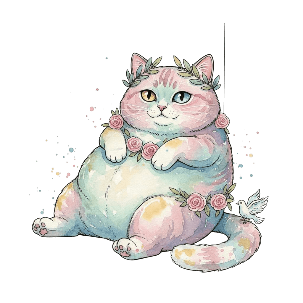 Free Aphrodite silhouette Watercolor Cat Clipart Template to Edit Online