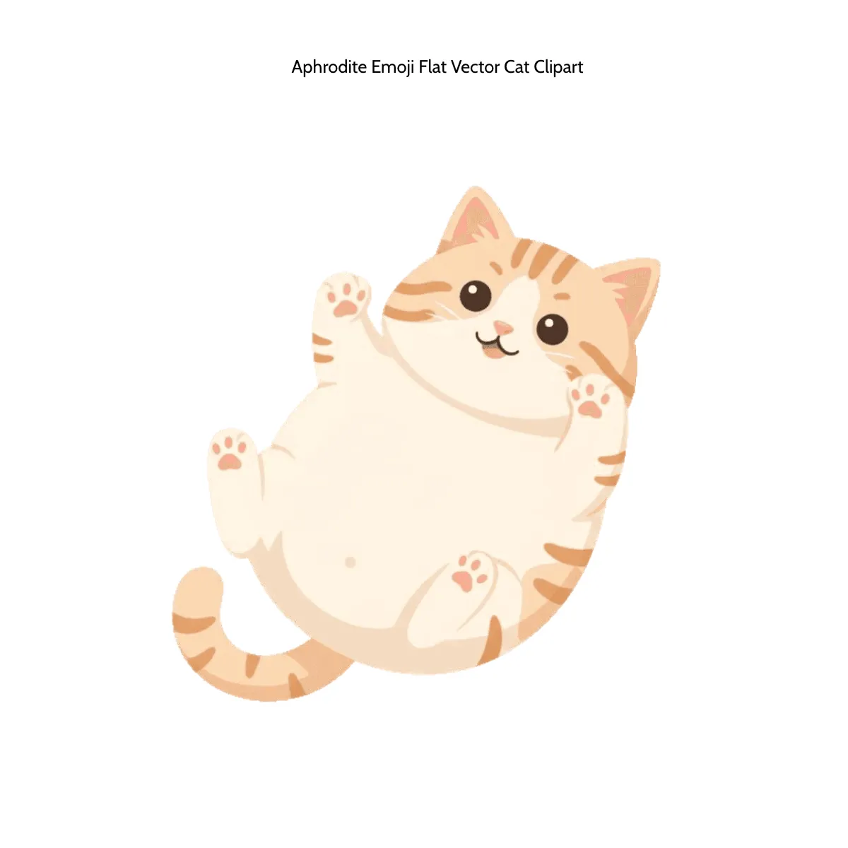 Free Aphrodite Emoji Flat Vector Cat Clipart Template to Edit Online
