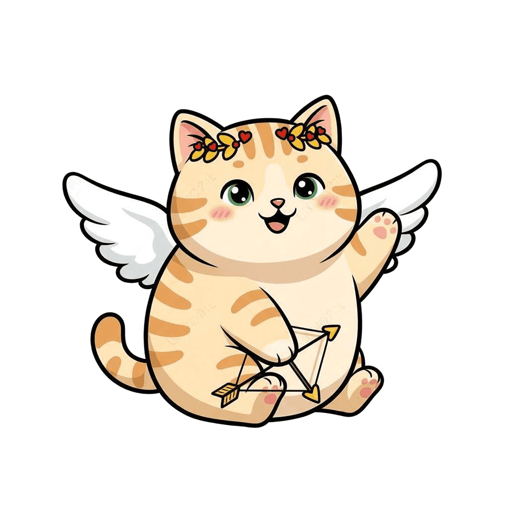 Free Aphrodite cartoon Flat Vector Cat Clipart Template to Edit Online