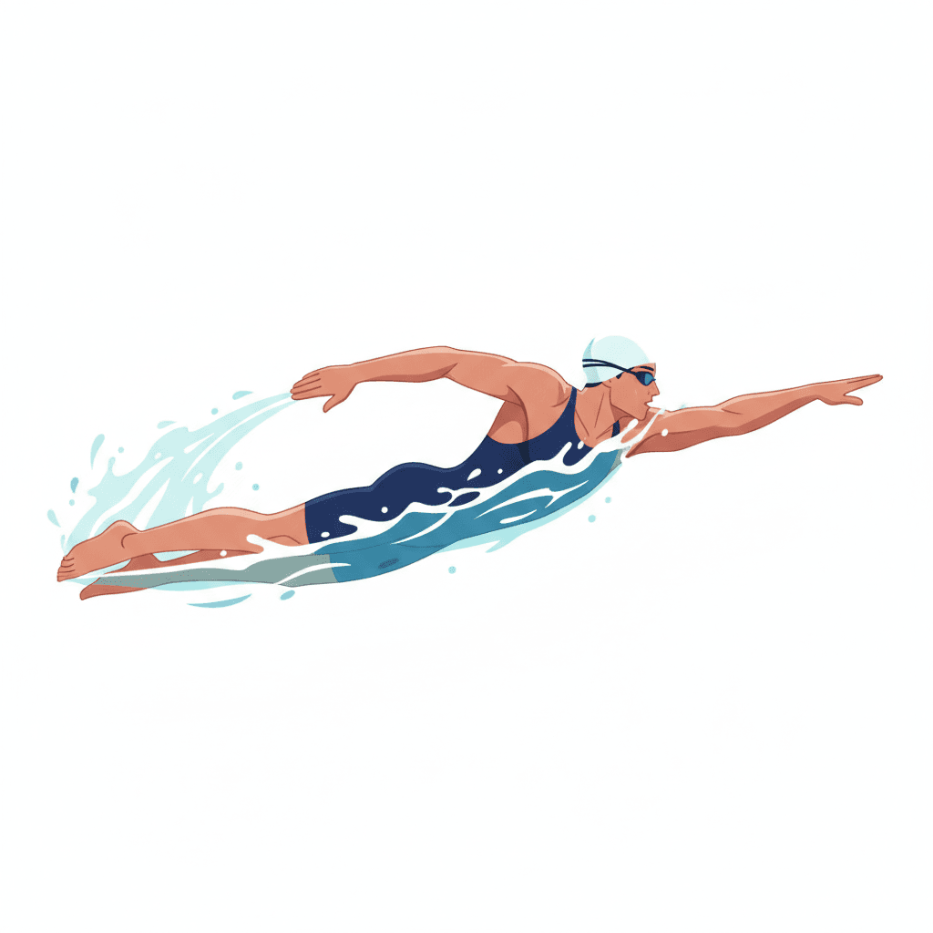 Free Competitive Swimming Clipart Template to Edit Online