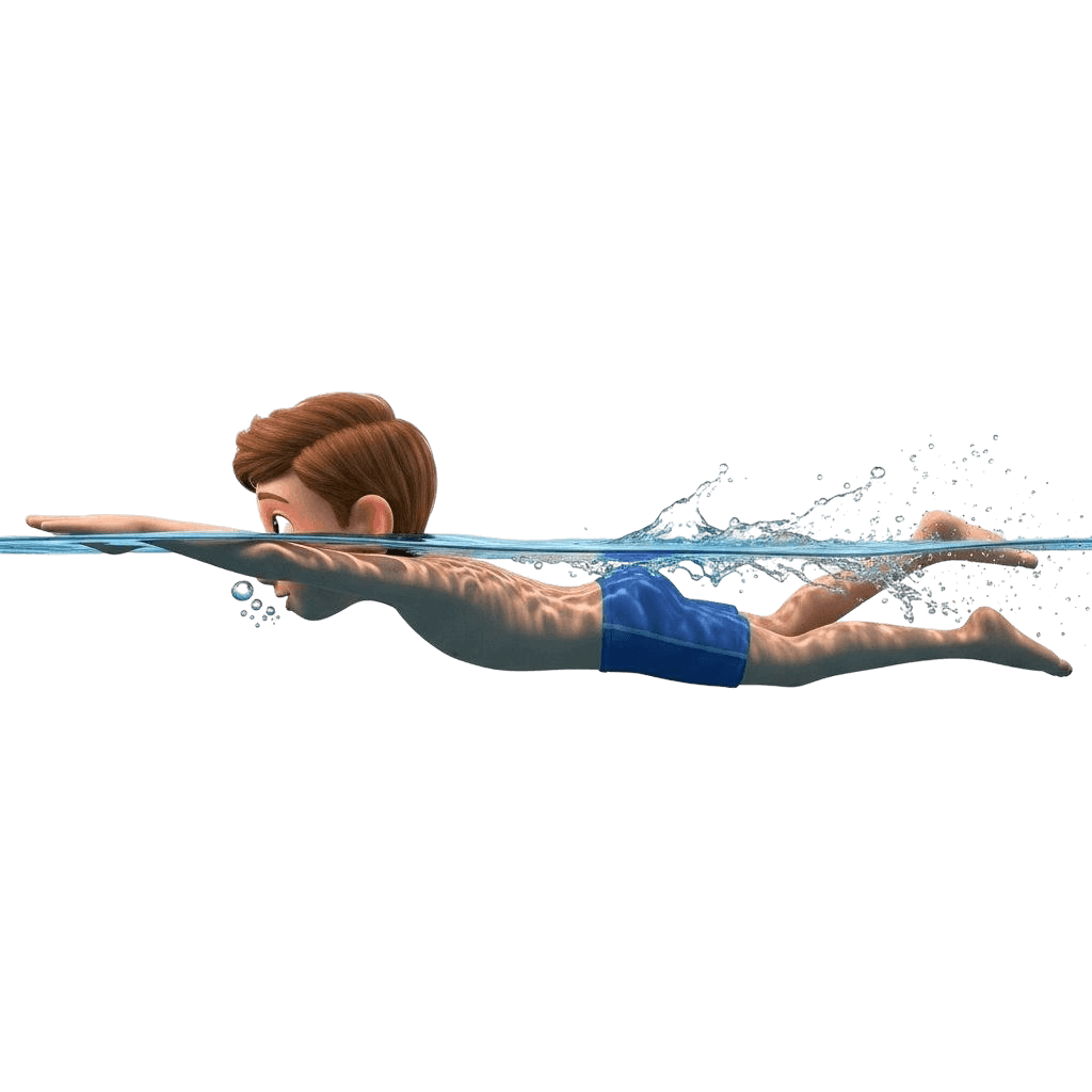 Free 3D Pixar Swimming Clipart Template to Edit Online