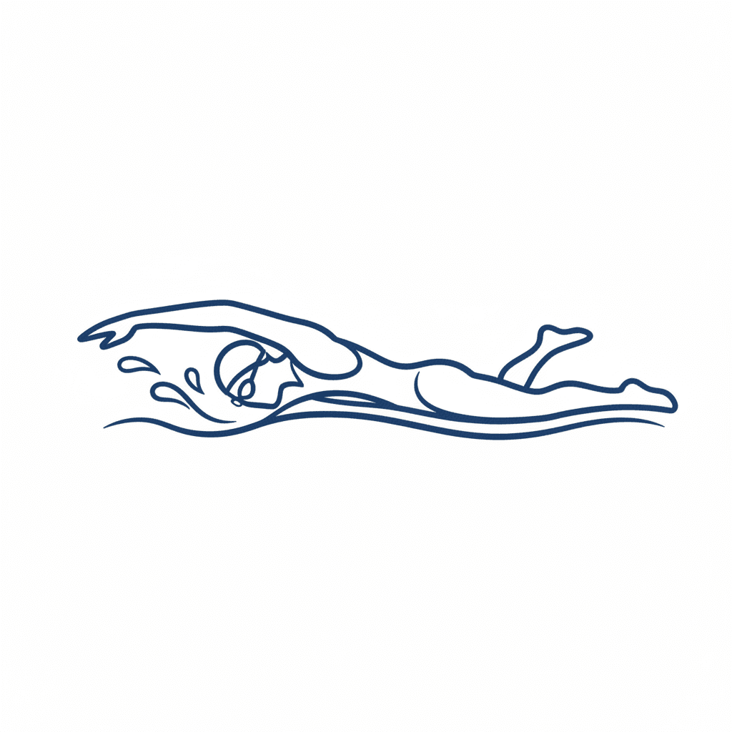 Free Outline Swimming Clipart Template to Edit Online