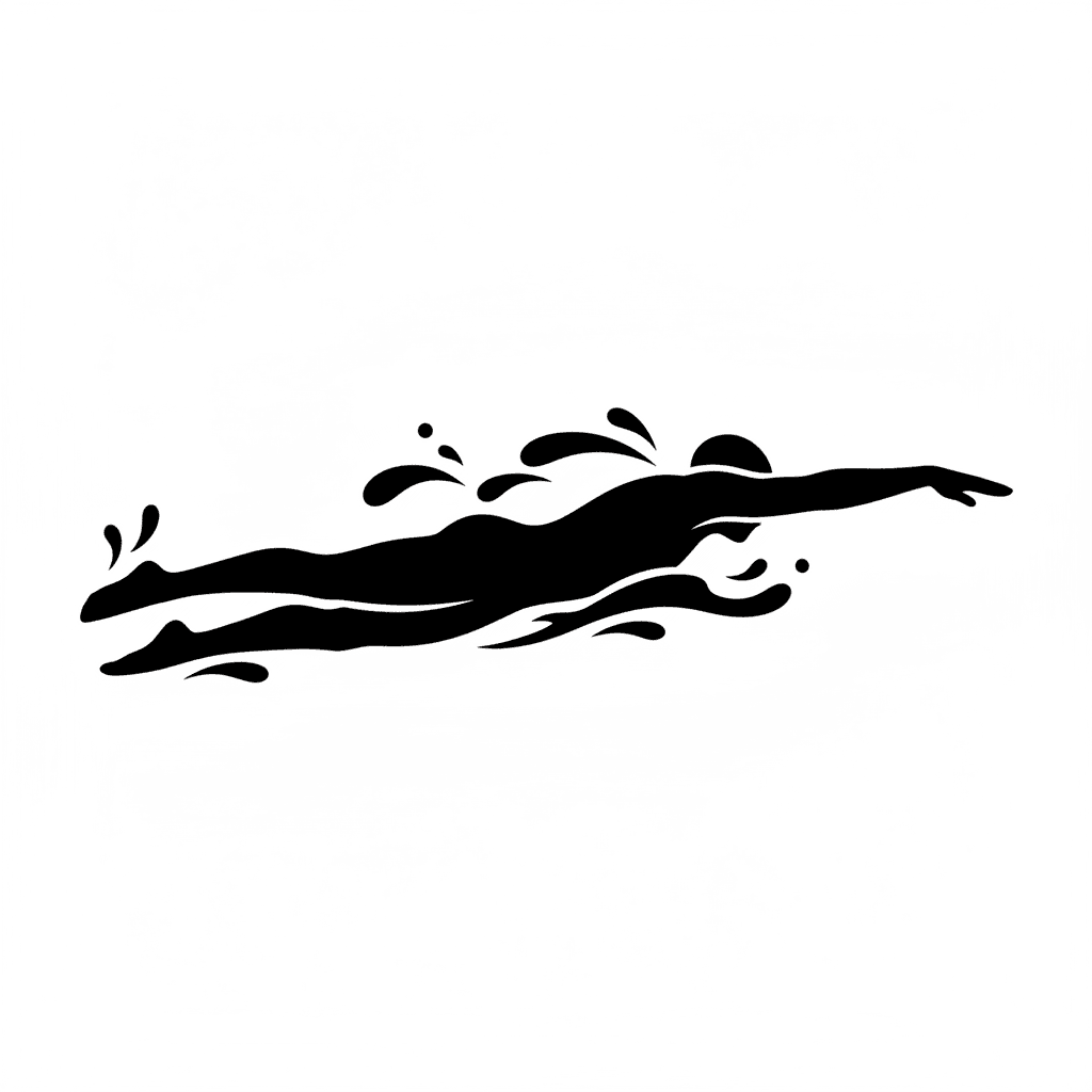 Free Silhouette Swimming Clipart Template to Edit Online