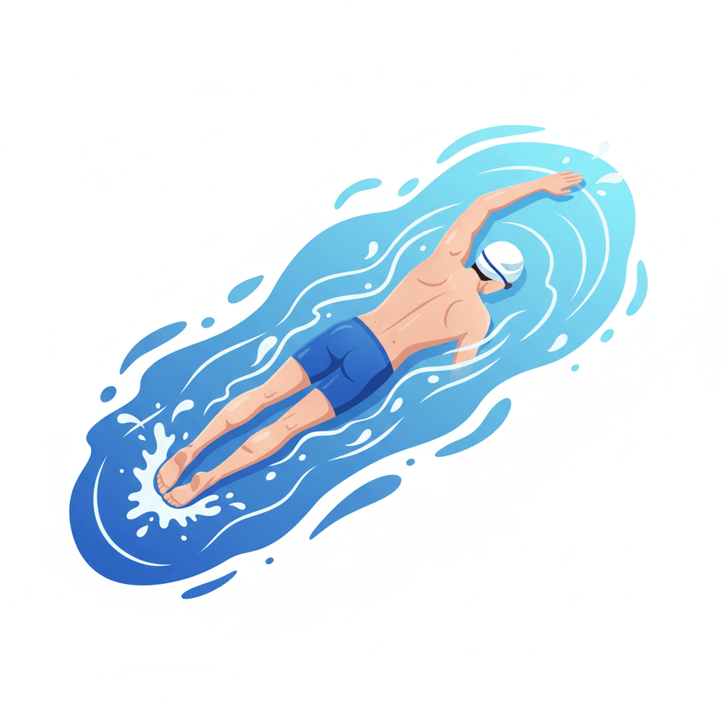 Free Backstroke Swimming Clipart Template to Edit Online