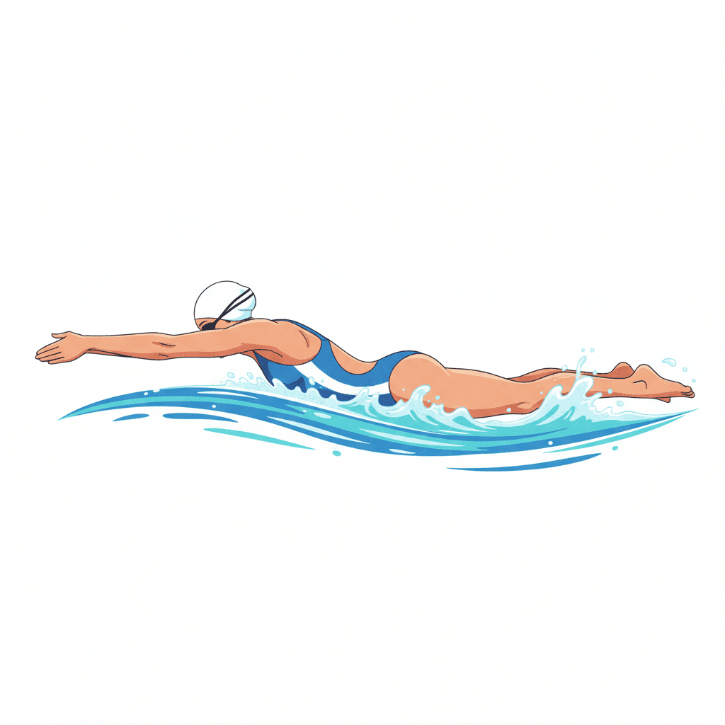 Free Breaststroke Swimming Clipart Template to Edit Online