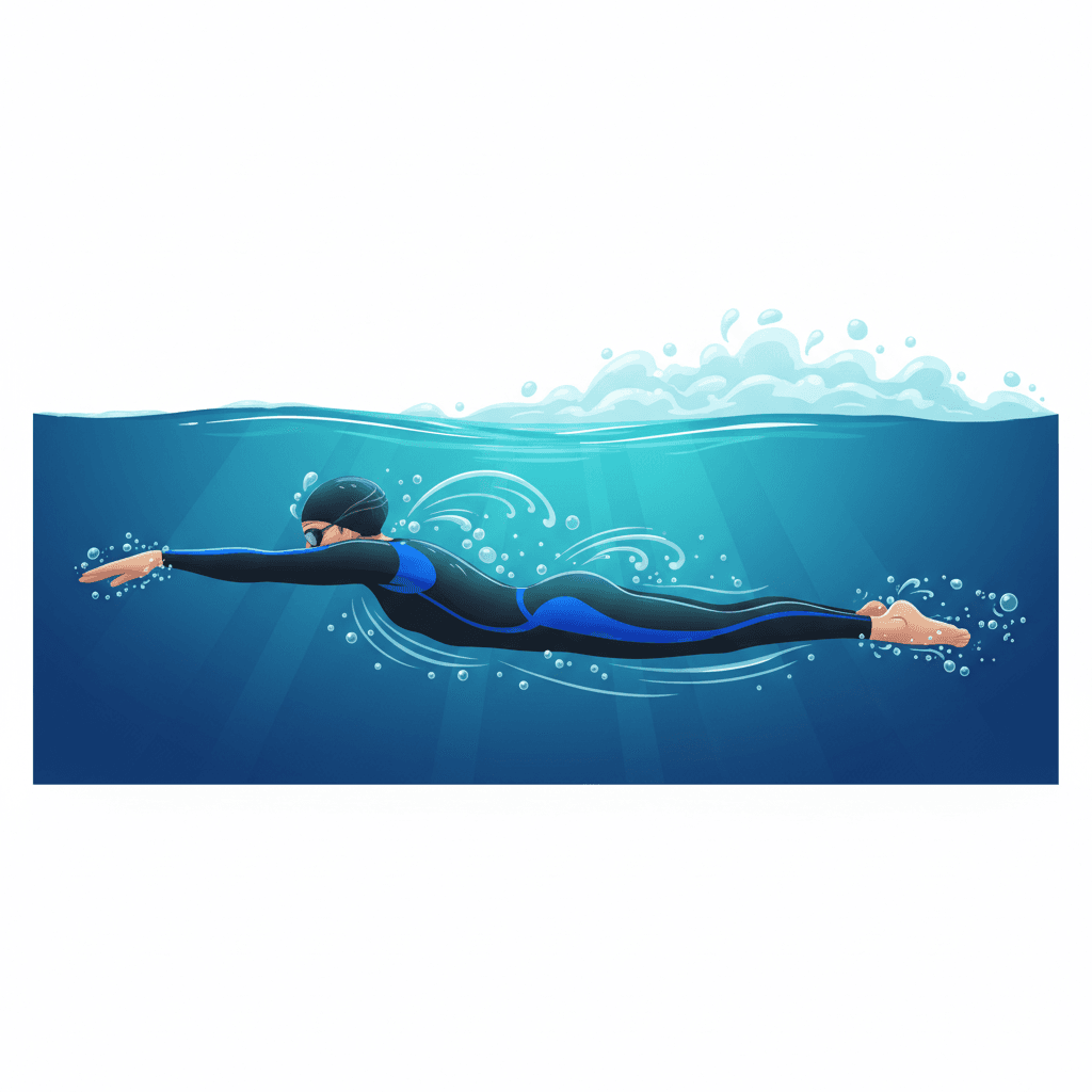 Free Underwater Swimming Clipart Template to Edit Online