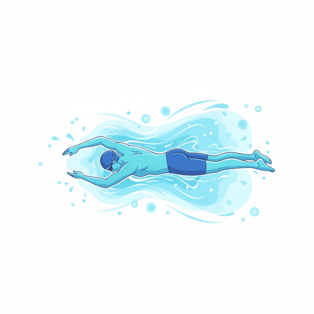 Free Top View Swimming Clipart Template to Edit Online