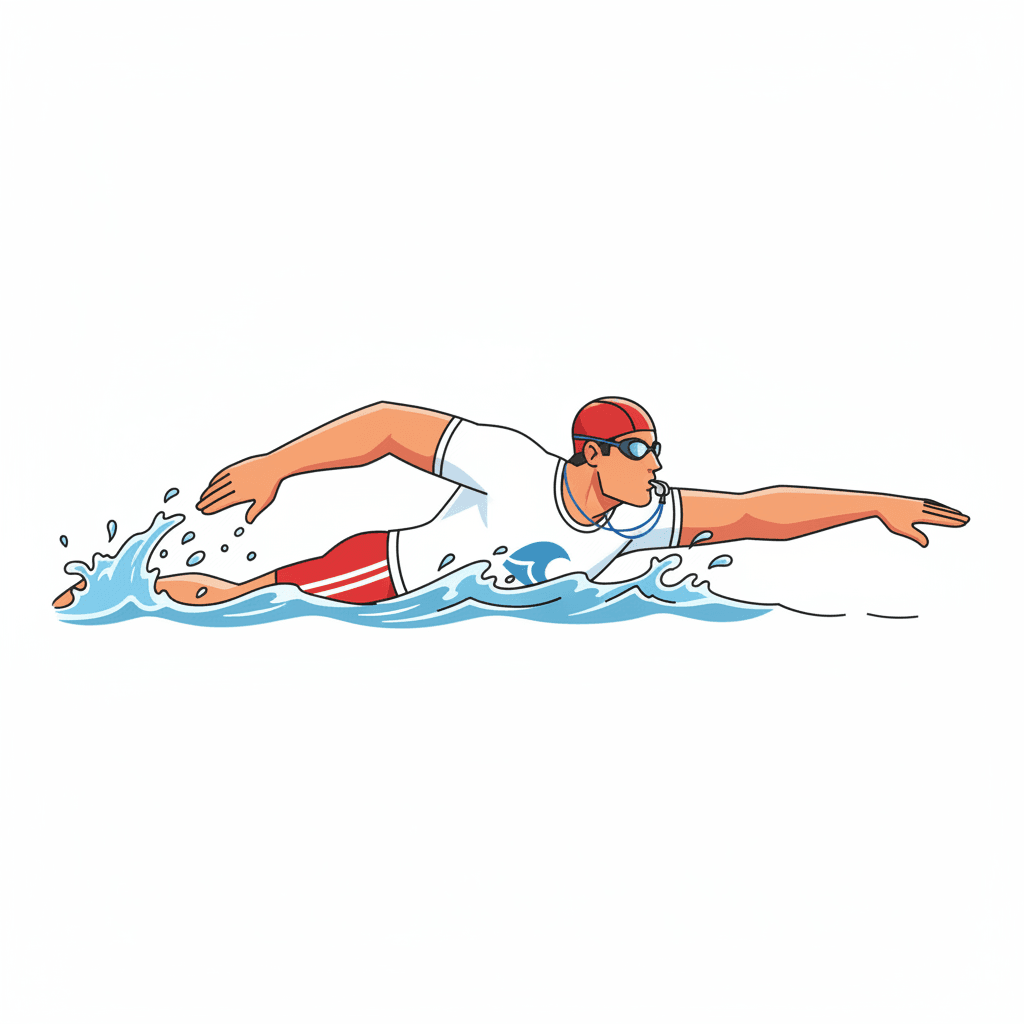 Free Coach Whistle Swimming Clipart Template to Edit Online